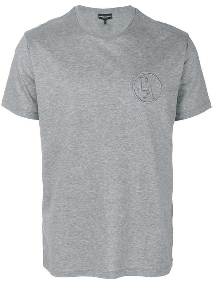 Emporio Armani Embroidered Monogram T-shirt - Grey