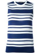 Dolce & Gabbana Striped Tank Top, Women's, Size: 42, Blue, Silk
