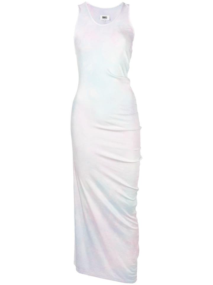 Mm6 Maison Margiela Fitted Maxi Dress - Blue