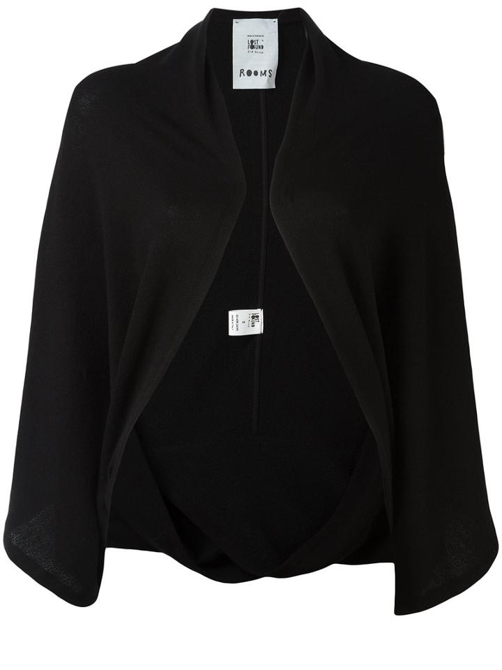 Lost & Found Rooms Plain Cardigan, Women's, Size: Xs, Black, Cotton/spandex/elastane/viscose