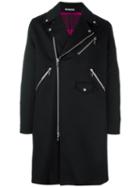 Dior Homme Double Breasted Coat, Men's, Size: 46, Black, Polyester/cupro/cashmere/virgin Wool