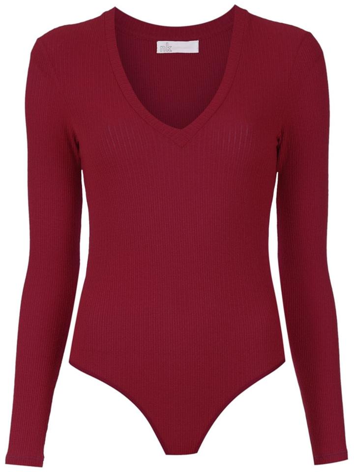 Nk Long Sleeved Bodysuit - Red