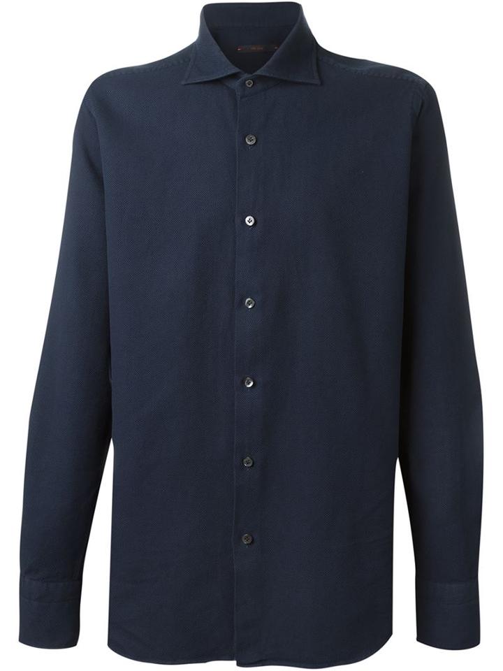 The Gigi Plain Shirt, Men's, Size: 39, Blue, Cotton