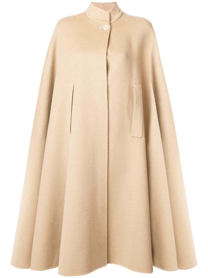 Pierre Cardin Vintage Long Length Cape - Nude & Neutrals