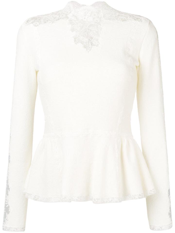 Ermanno Scervino Lace Peplum Top - White