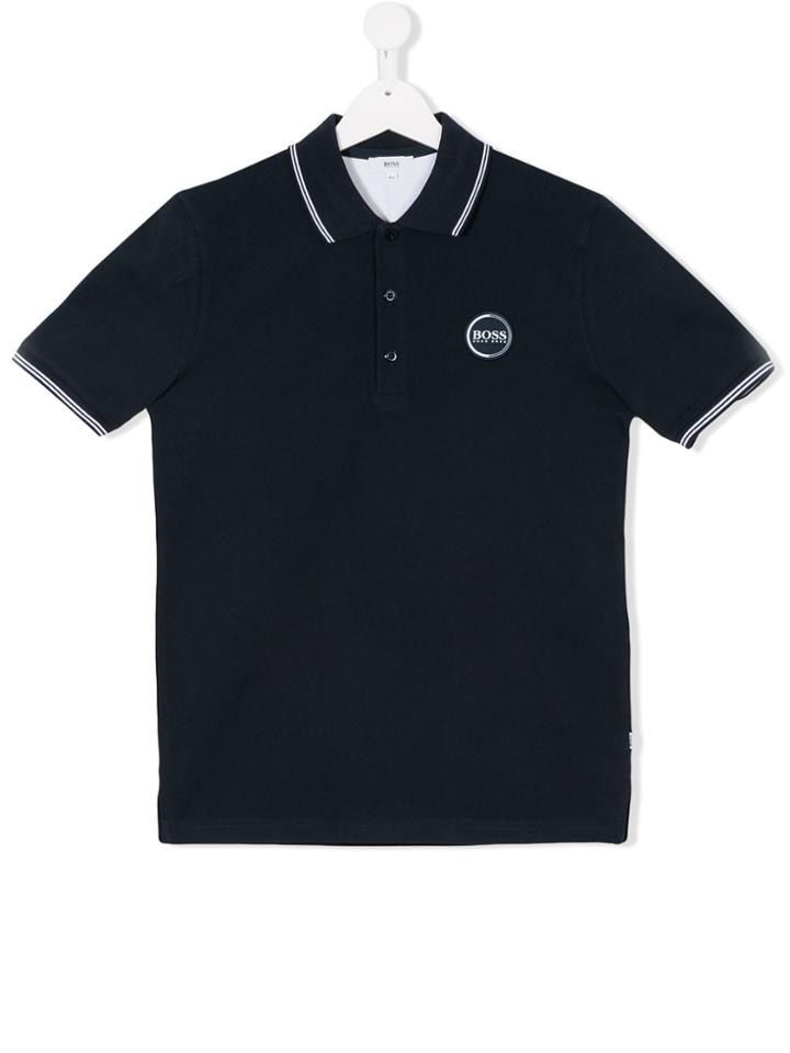 Boss Kids Teen Short Sleeve Polo Shirt - Blue