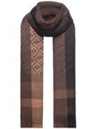 Fendi Ff Motif Knit Scarf - Brown
