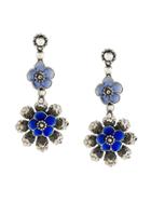 Bottega Veneta Floral Earrings - Blue