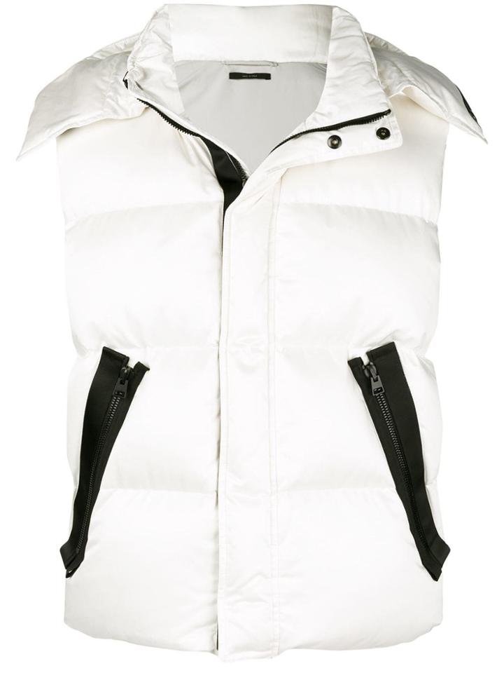 Tom Ford Zip-up Padded Vest - White