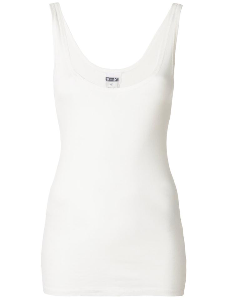 Kristensen Du Nord Slim Fit U-neck Tank Top - White