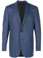 Ermenegildo Zegna Plaid Print Suit Jacket - Blue