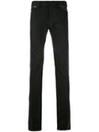 Elongated Leather Trim Jeans - Men - Cotton/leather/spandex/elastane - 33, Cotton/leather/spandex/elastane, Diesel Black Gold