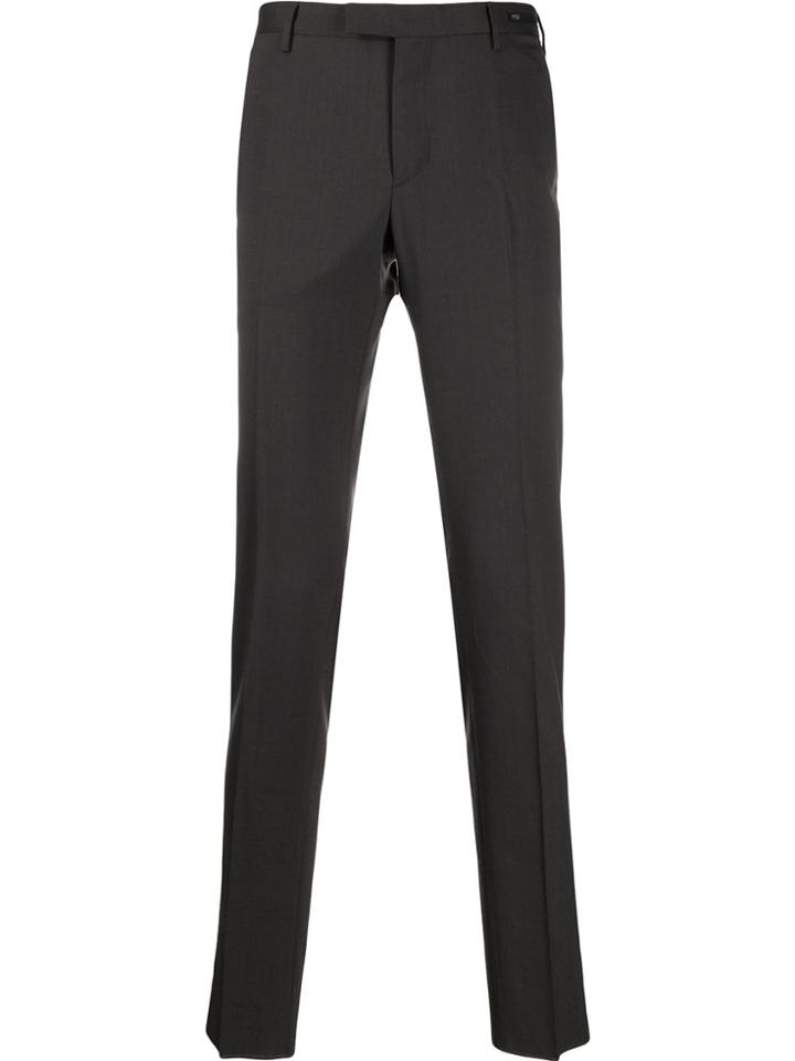 Pt01 Skinny Fit Tailored Trousers - Brown