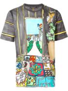 Dolce & Gabbana Drawing Print T-shirt, Men's, Size: 46, Grey, Cotton