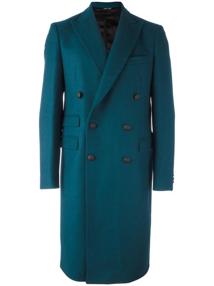 Andrea Pompilio Classic Double Breasted Coat - Green