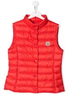 Moncler Kids Teen Snap Fastening Padded Gilet - Red
