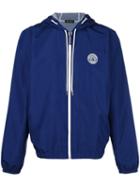 Versace Medusa Hooded Jacket, Men's, Size: 46, Blue, Polyester
