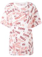 Mm6 Maison Margiela - Fragile T-shirt - Women - Cotton - Xs, Red, Cotton