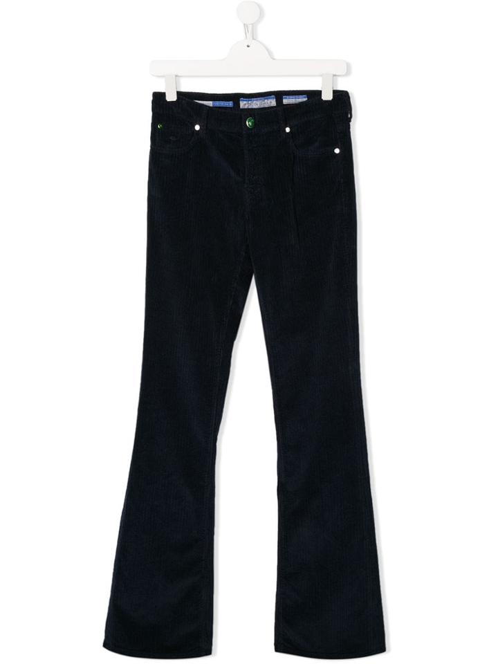 Jacob Cohen Junior Flared Corduroy Trousers - Blue