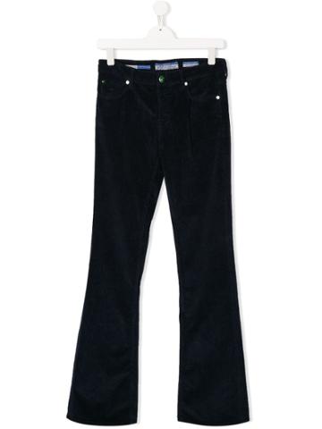 Jacob Cohen Junior Flared Corduroy Trousers - Blue