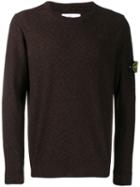 Stone Island Marled Knitted Jumper - Brown