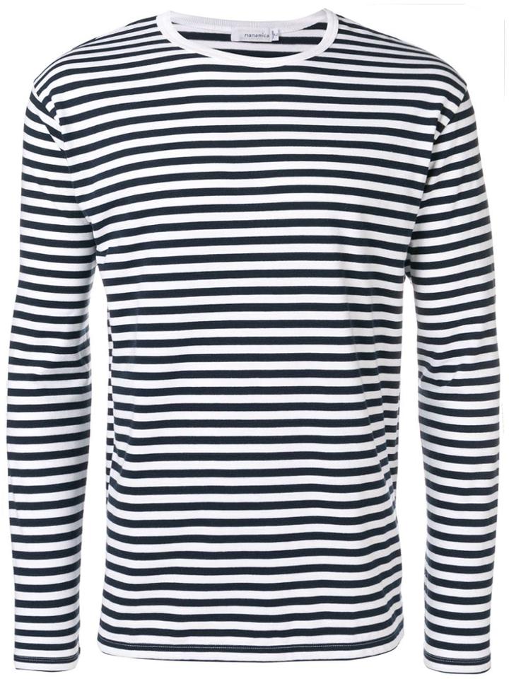 Nanamica Cool Max Striped Sweater - Blue