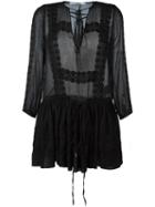 Givenchy Broderie Anglaise Dress, Women's, Size: 34, Black, Silk/cotton