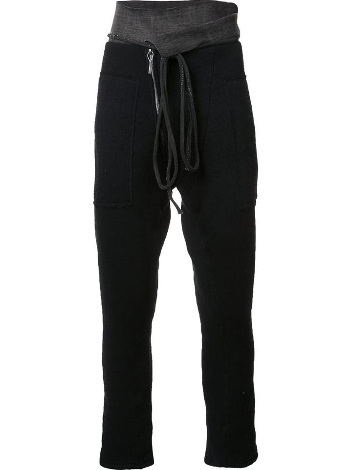 Taichi Murakami Track Pants, Men's, Size: 6, Black, Nylon/wool