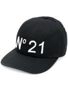 No21 Logo Embroidered Baseball Cap - Black