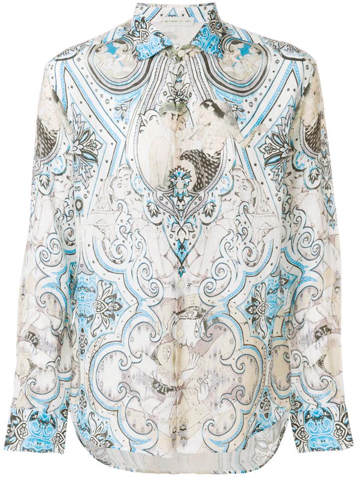 Etro Printed Loose Shirt - Nude & Neutrals