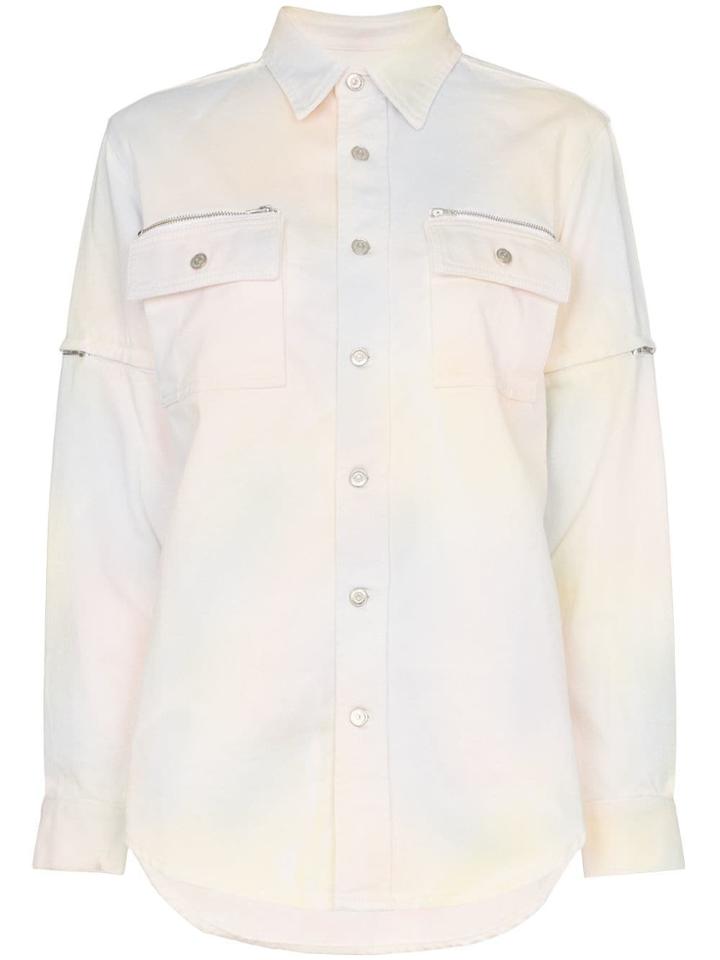 Ganni Hopewell Tie Dye Denim Shirt - 981 Rainbow