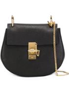 Chloé 'drew' Shoulder Bag, Women's, Black, Lamb Skin/suede/calf Leather