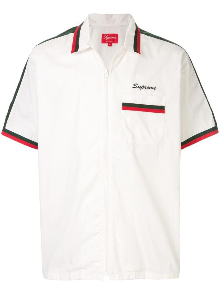 Supreme Zip-up Shirt - White