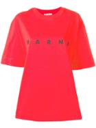 Marni Oversized Logo Print T-shirt - Red