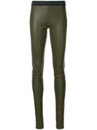 Drome Skinny High Waisted Trousers - Green