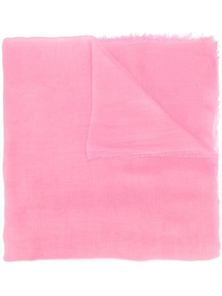 Faliero Sarti Plain Lightweight Scarf - Pink