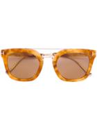 Tom Ford Eyewear Square Frame Sunglasses - Yellow & Orange