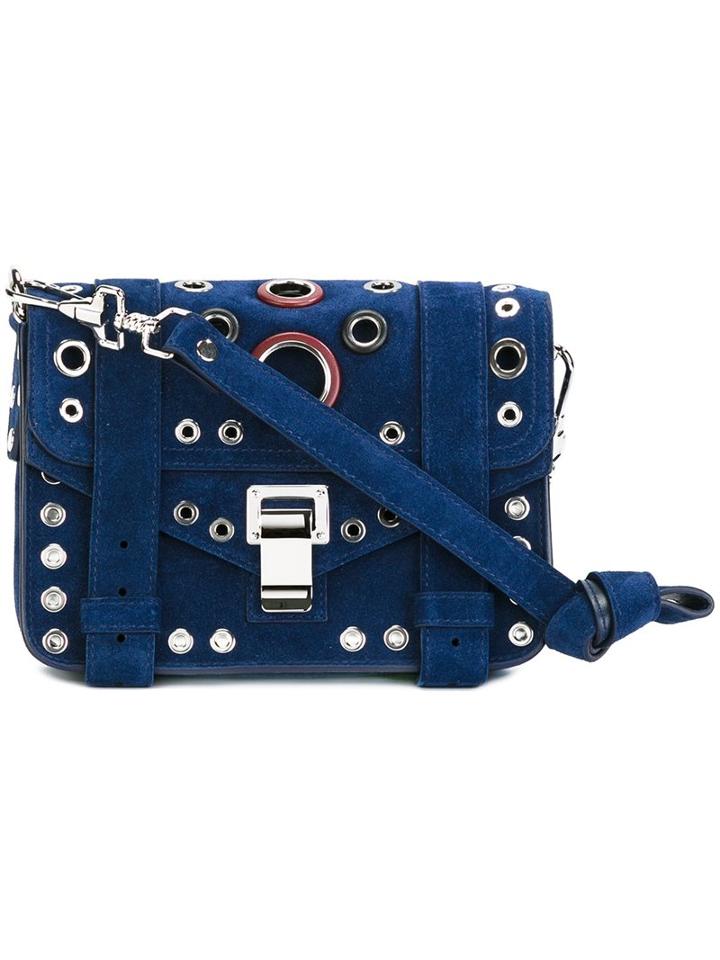 Proenza Schouler Mini 'ps1' Crossbody Bag, Women's, Blue, Suede