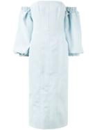 Acler Tynon Off Shoulder Dress - Blue