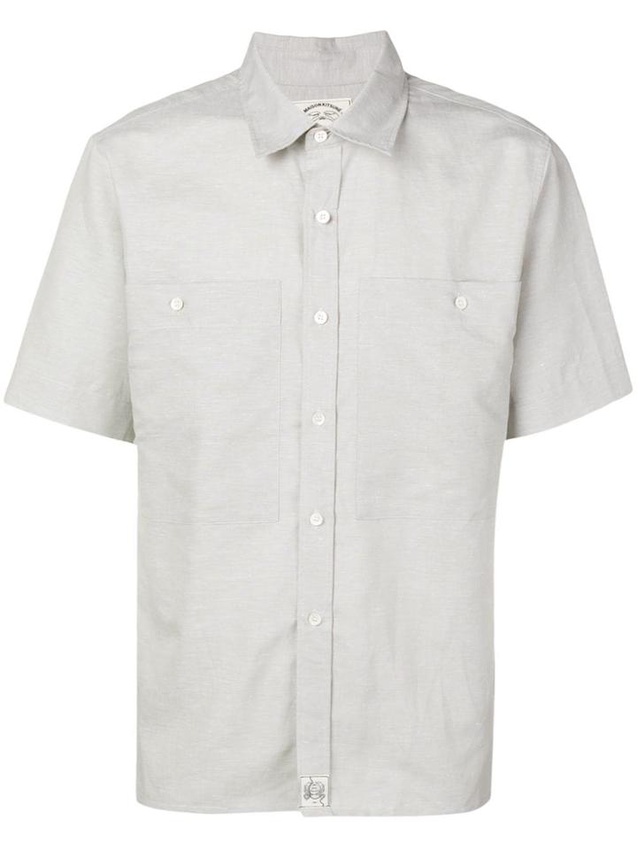 Maison Kitsuné Plain Shortsleeved Shirt - Grey