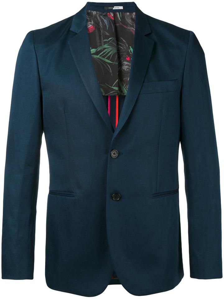 Classic Blazer - Men - Cotton/linen/flax/viscose - 42, Blue, Cotton/linen/flax/viscose, Ps By Paul Smith