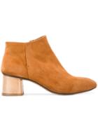 Silvano Sassetti Mid Heel Ankle Boots - Nude & Neutrals