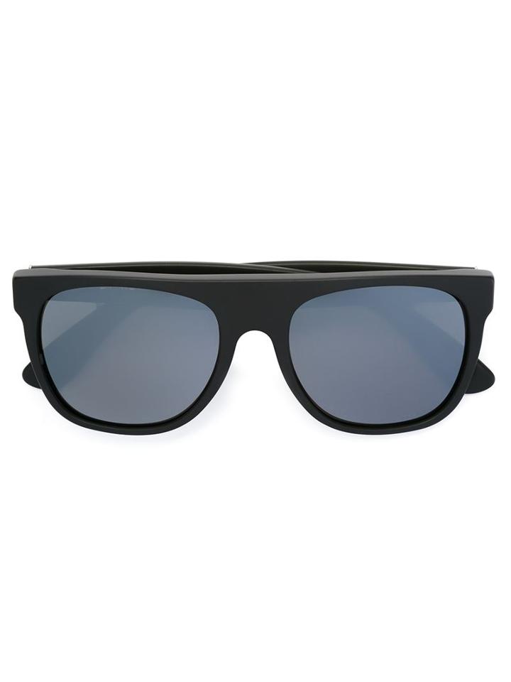 Retrosuperfuture Flat Top Sunglasses, Adult Unisex, Black, Acetate