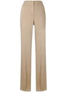 Ql2 - Marianne Trousers - Women - Cotton/linen/flax/cupro - 46, Nude/neutrals, Cotton/linen/flax/cupro