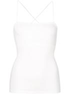 T By Alexander Wang Cut-out Cami Top, Women's, Size: Medium, White, Modal/spandex/elastane
