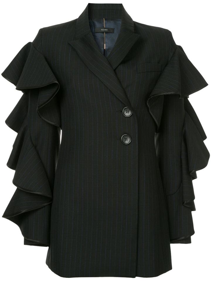 Ellery Babitz Frill Sleeve Jacket - Black