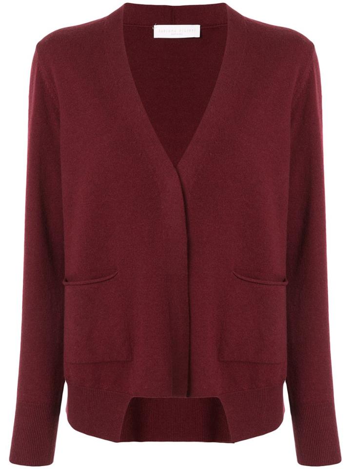 Fabiana Filippi Asymmetric Knit Cardigan - Red