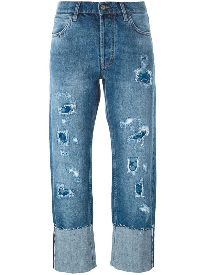 Mih Jeans 'phoebe' Distressed Jeans - Blue