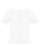 Ermanno Scervino Broderie Anglais Insert T-shirt - White