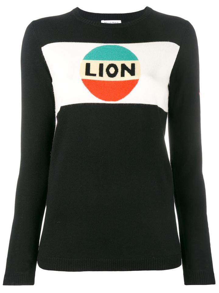 Bella Freud - Lion Stripe Intarsia Jumper - Women - Wool - L, Black, Wool